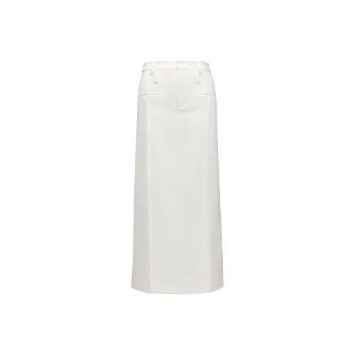 NAWS Повседневный Длинный Юбка Женские Французский Белый