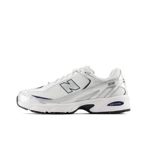 New Balance NB 509 Устойчивые к истиранию низкие кроссовки с толстой подошвой Унисекс Белые
