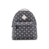 Чёрный с жёлтым радужным полным принтом