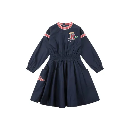KENZO Платье FW23 Морской Синий Детский