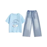 [Chic Versatile Clothing Sets] Синий/Белль Синий Вишня-Светло-Синий