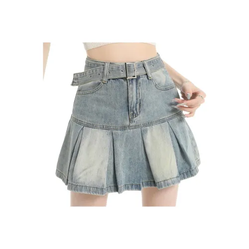 Розовые джинсовые короткие юбки для женщин