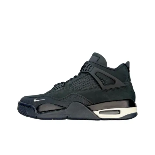 Nigel Sylvester x Jordan Air Джордан 4 Устойчивые к истиранию MID Топ Винтажные баскетбольные кроссовки Мужской Черный