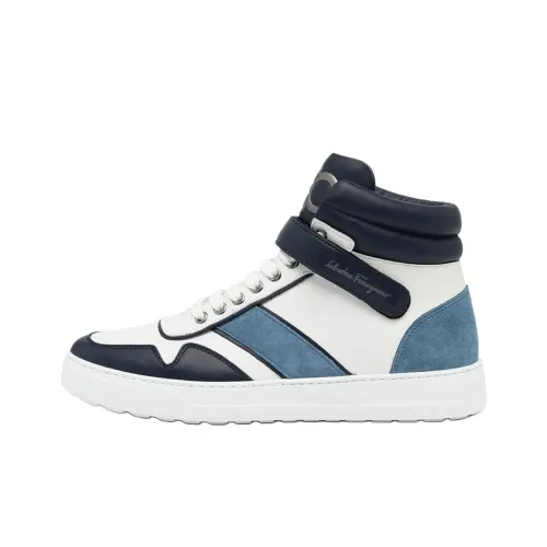 Ferragamo Glamour High Топ Скейтборд Кроссовки Мужские Синие