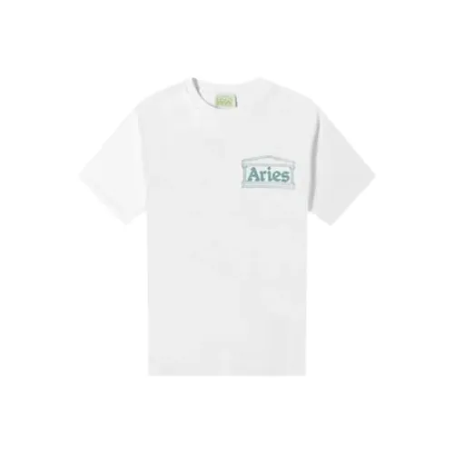 Aries Белая Мужская T-рубашка