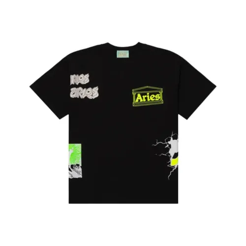 Aries Черные Мужские T-Рубашки