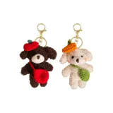 Красный рюкзак, темный кофейный медведь + синий рюкзак, белый медведь, 2 шт