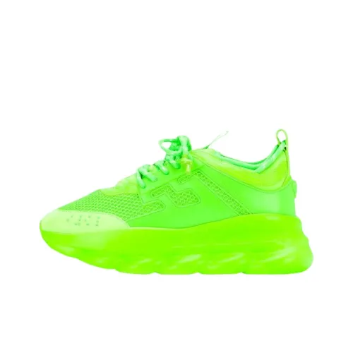 VERSACE CHAIN REACTION VERSACE Низкий топ Повседневная обувь Мужская Неоновый зеленый