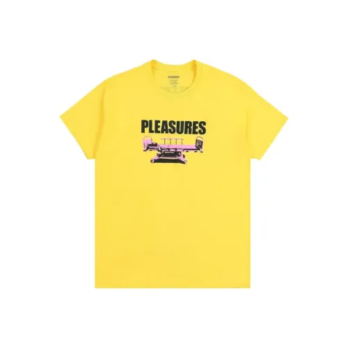 PLEASURES совместная брендированная Желтая Мужская T-Рубашка