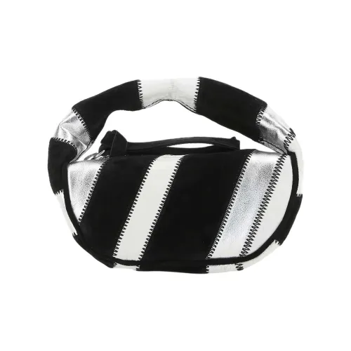 By Far Micro Cush Коровья кожа Овечья шкура Сумка Мини Women's Silver Черный многоцветный