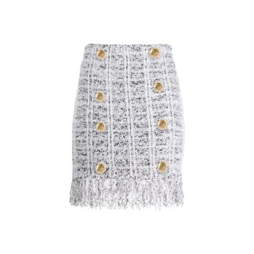 BALMAIN Серый Женские Повседневные Короткие Юбки