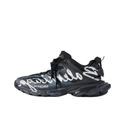 Balenciaga Track Signature Low Top Повседневная обувь Мужская Черная