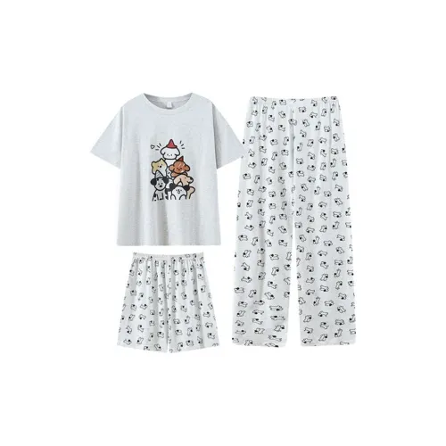 MEIJIAO Верхняя одежда Готовая Домашняя одежда и Пижамы Комплект Женский