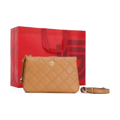 Dubaolu Сумка через плечо из синтетической кожи среднего размера женская карамельного красного розового цвета