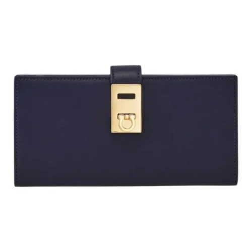 FERRAGAMO Hug Телячья кожа Кошелек Женские Темно-синий