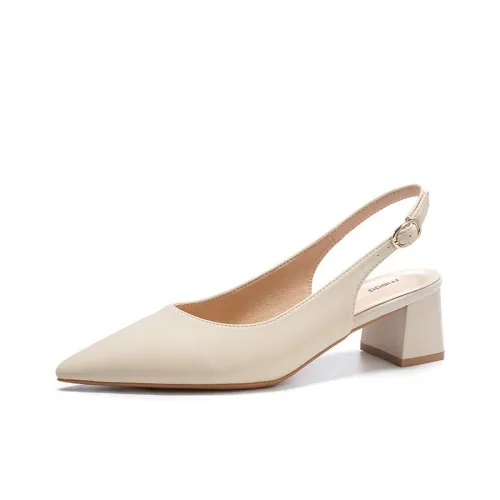 Medd Грубый каблук Высокие каблуки Женские Экрю