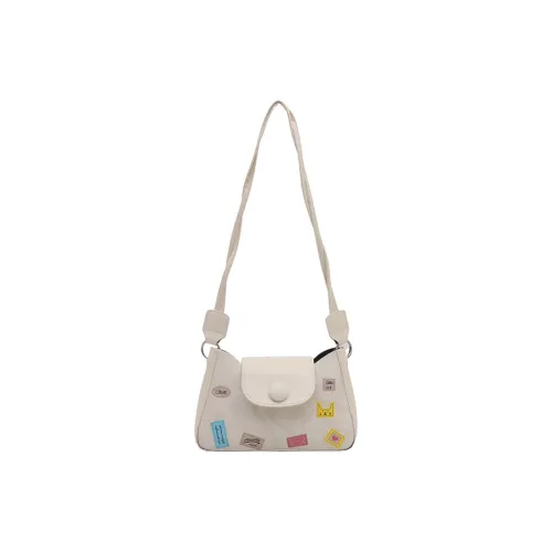 WHERE WHAT WHO ПУ (полиуретан) Сумка через плечо Женская Белая Розовая