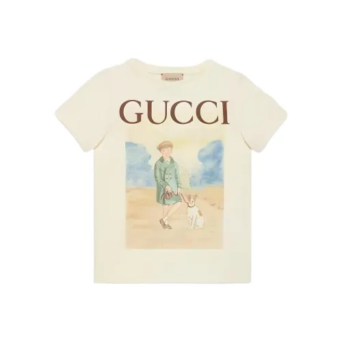 GUCCI Kids Рубашки цвета экрю