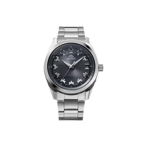 ORIENT Солнечный кварцевый механизм нержавеющая сталь ремешок часы 46 мм унисекс черный циферблат