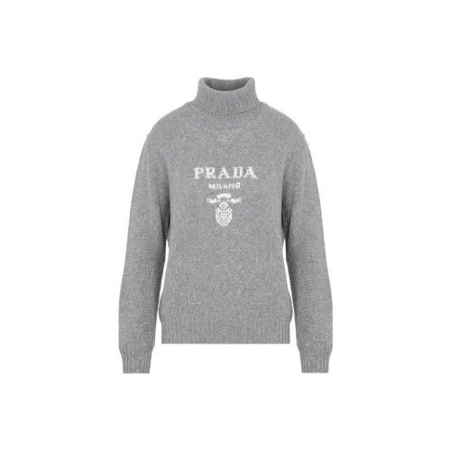 PRADA Серый Женские Кашемировые Свитеры