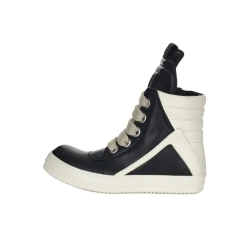 Rick Owens RO Concordians High Топ Скейтборд Кроссовки Мужские Черно-Белые