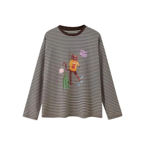 DIDDI MODA Весна T-Рубашка Женская Темно-Кофейный Серый