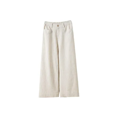 Musewave Льняная ткань Натуральный Женские Повседневные Брюки
