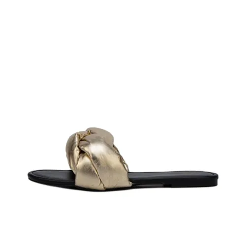 LOVE MOSCHINO Тихий Слипоны Женские Золотые