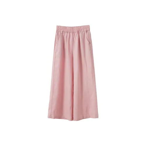 Musewave 100% лен Повседневные Широкие Брюки Летний TREASURE Совместный Стиль Комфортный и Дышащий Женская Костюм Женская