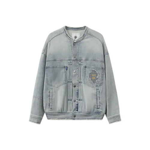 ONIARAI Джинсовый синий Мужская Джинсовая куртка