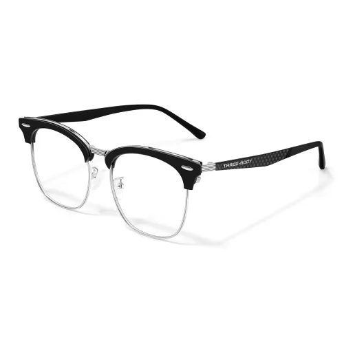 HLA THREE Тело Пластина Сплав Рамка Углеродное волокно Резина Оправа для бровей Оправа для очков Унисекс