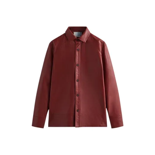 KITH Collaboration Red Men's Leather Jackets