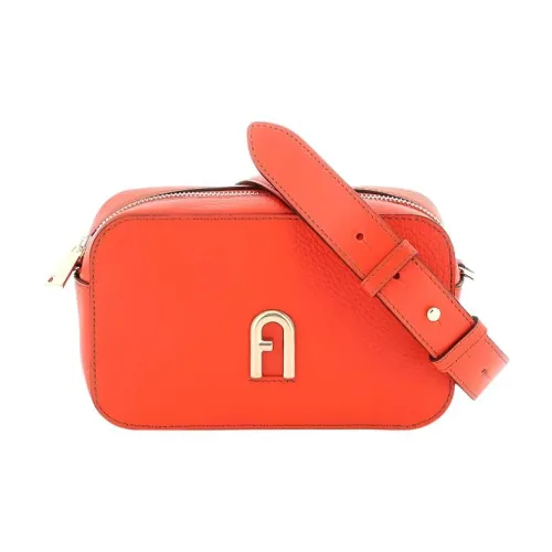 Furla Primula Рельефная Телячья Кожа Сумка через плечо Мини Женская Апельсин