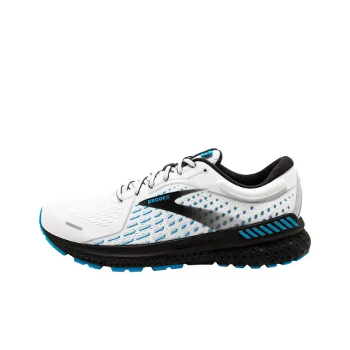 Brooks Adrenaline GTS 21 Устойчивые к истиранию Низкие Беговые кроссовки Мужские Белый Черный Синий