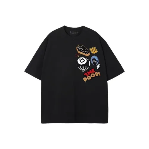 RE Рукав с оборванным плечом T-рубашка Унисекс