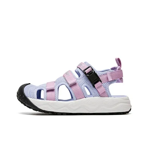 Under Armour Slip-Resistant Abrasion-Resistant Breathable Quick-Drying Low-Top Children's Sandals Purple Teenagers Утеряющий сцепление устойчивый к истиранию дышащий быстросохнущий низкий топ детские сандалии фиолетовые подростки