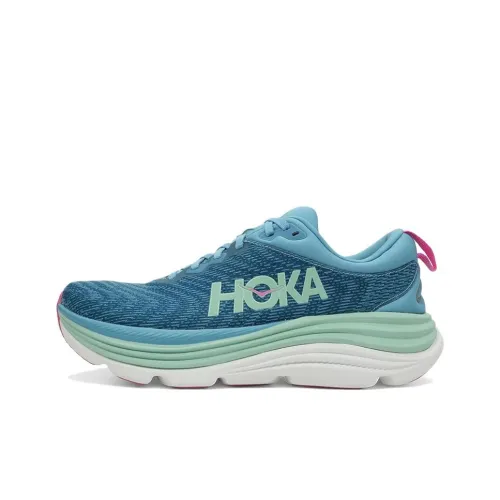 HOKA ONE ONE Gaviota 5 Устойчивый к истиранию Низкий Топ Повседневные Беговые кроссовки Женские Синие