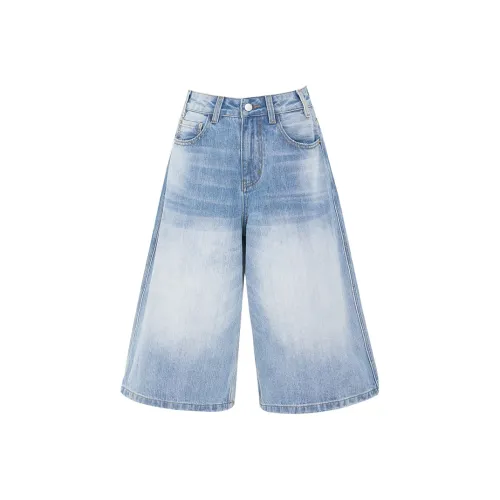 NIUXIAOMO Бамбук Синий Женские Джинсовые Шорты