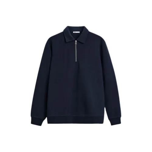 ZARA Морской синий Мужские Свитшоты