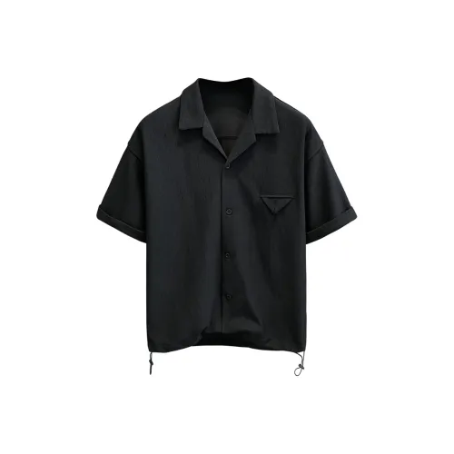 YGQPZHZ Черные Мужские Рубашки