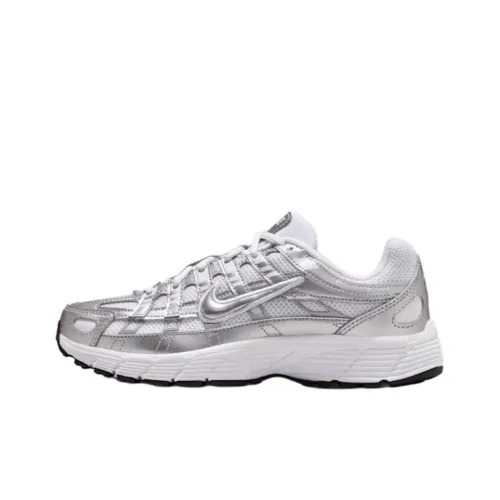 Nike P 6000 Детская беговая обувь Низкий топ Серебристо-серый Белый Школьный возраст