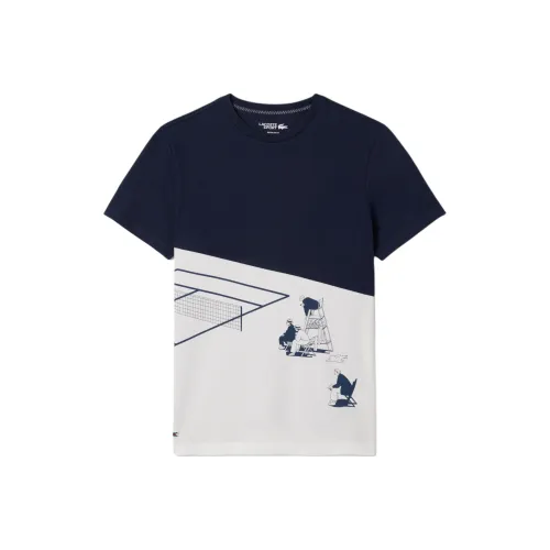 LACOSTE SS25 Теннис Наследие Графический Печатный Т Рубашка Мужская