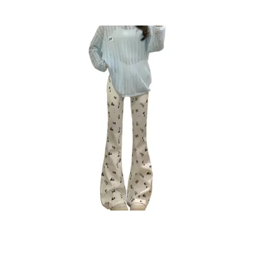 SRCG Абрикос Женские Повседневные Брюки