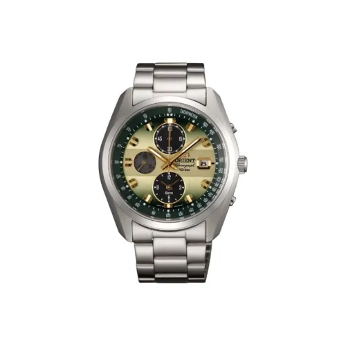 ORIENT Sports Collection Солнечный кварцевый механизм нержавеющая сталь ремешок часы 42 мм мужские золотой циферблат