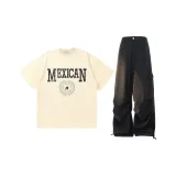 Комплект (абрикосовый топ+черные брюки)