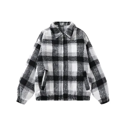 BUSINE; Черно-белая клетка Унисекс Куртки
