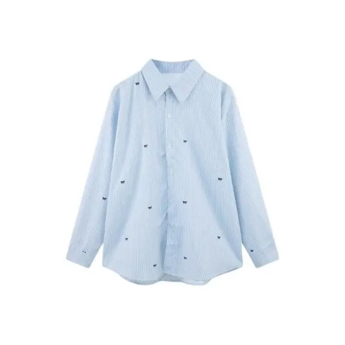 EMDPN Светло-синие Женские Рубашки