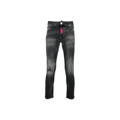 PHILIPP PLEIN Серый Мужской Джинсы