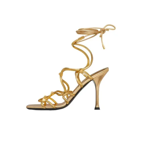 Valentino Rockstud GARAVANI One Strap Sandals 10 см Женские Золотые