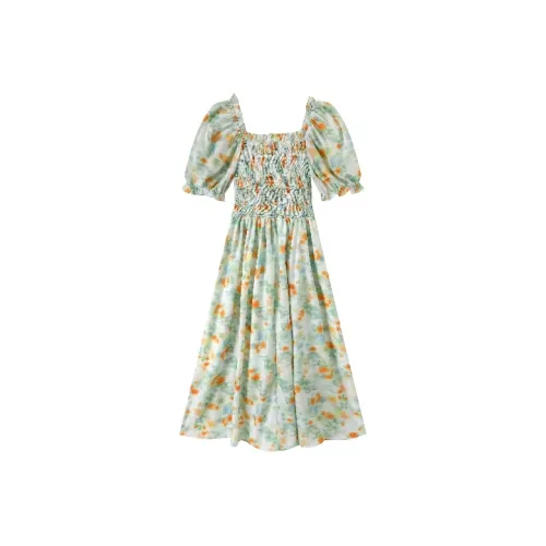 GEZITAI Короткое платье с короткими рукавами женское